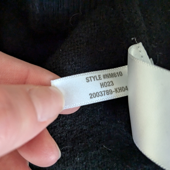 Madewell Women's Black Relaxed Wool Cardigan Sweater Harlow V Neck Button M - Picture 7 of 8